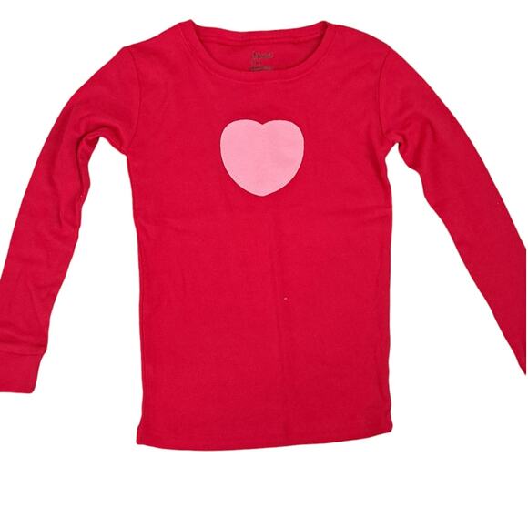 Leveret Girls Red Pink Heart Long Sleeve Casual Lounge Top  Size 10  NWT - Picture 2 of 5